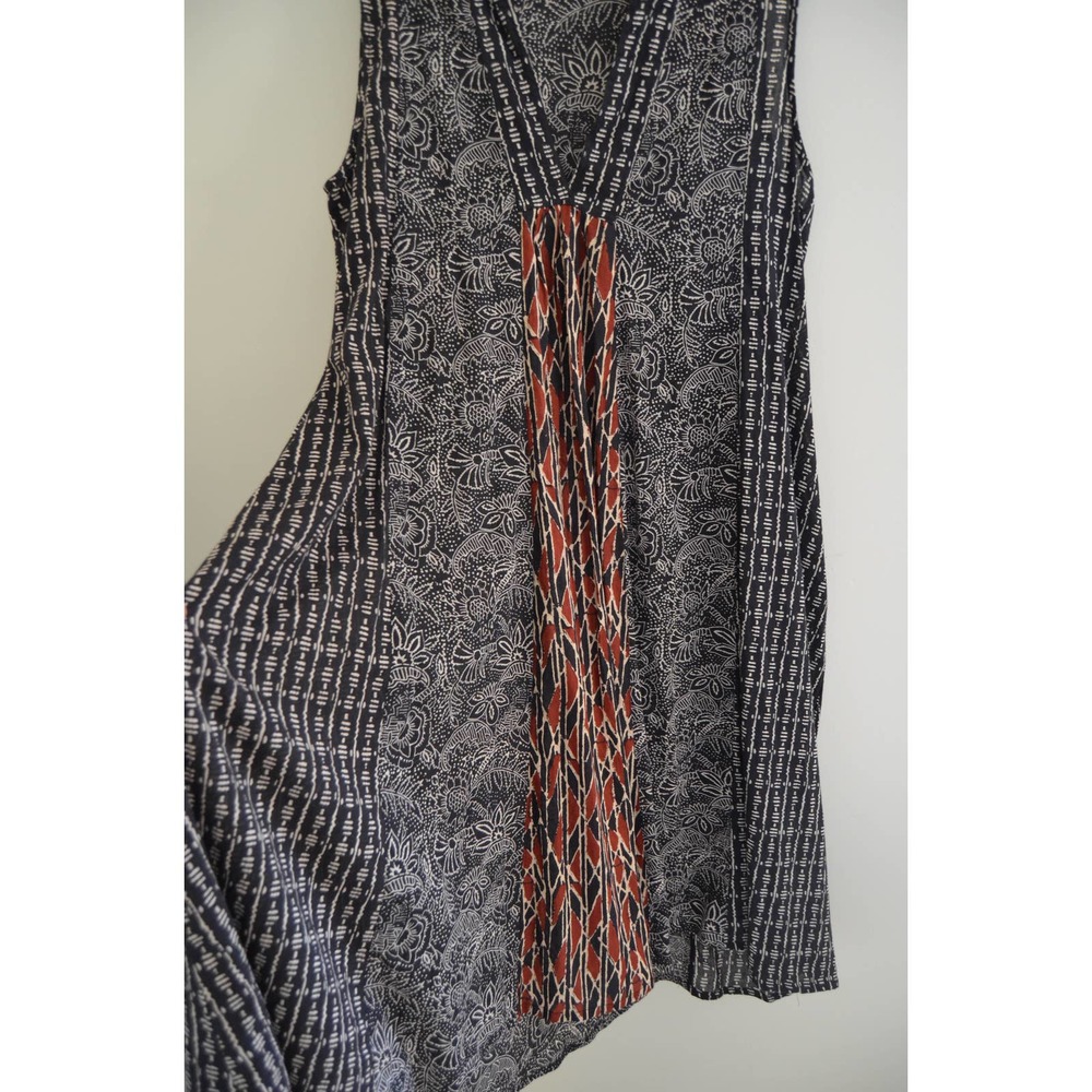 Cost Plus World Market Black Maxi Dress with Red Accent Panels - Picture 7 of 10
